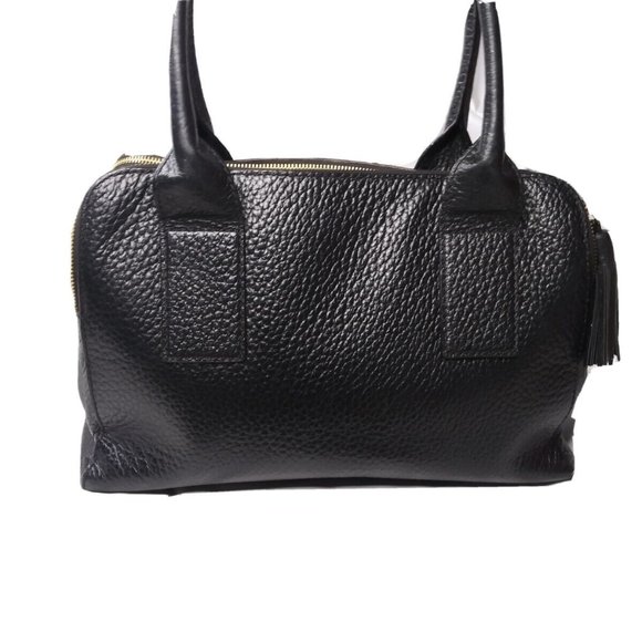 Kate Spade Southport Avenue Lydia Black Leather Satchel Shoulder Bag Purse Large - Picture 4 of 10